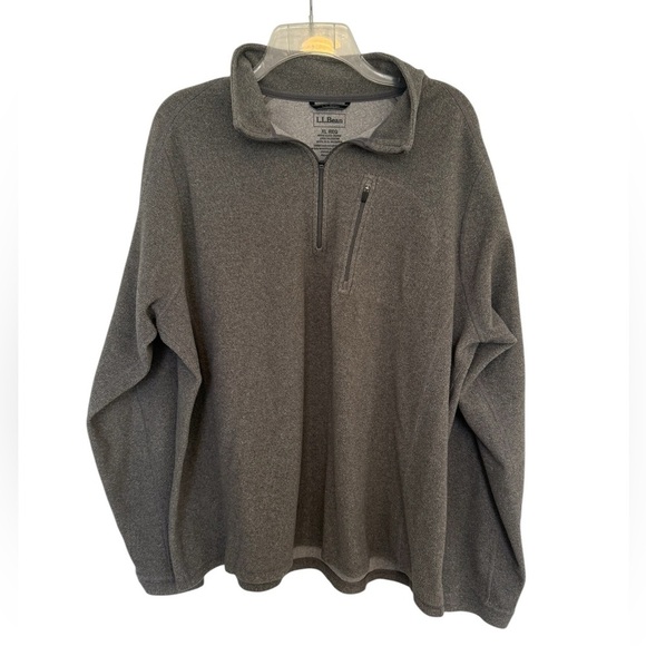 L.L. Bean Men's XL Gray Trail Fleece 1/4 Zip L/S Traditional… - Picture 1 of 4